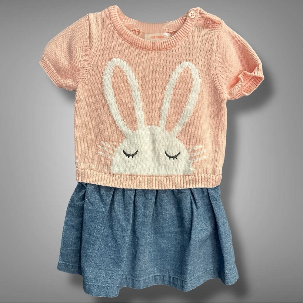 Joe Fresh / Pink Knit Sweater Jean Dress